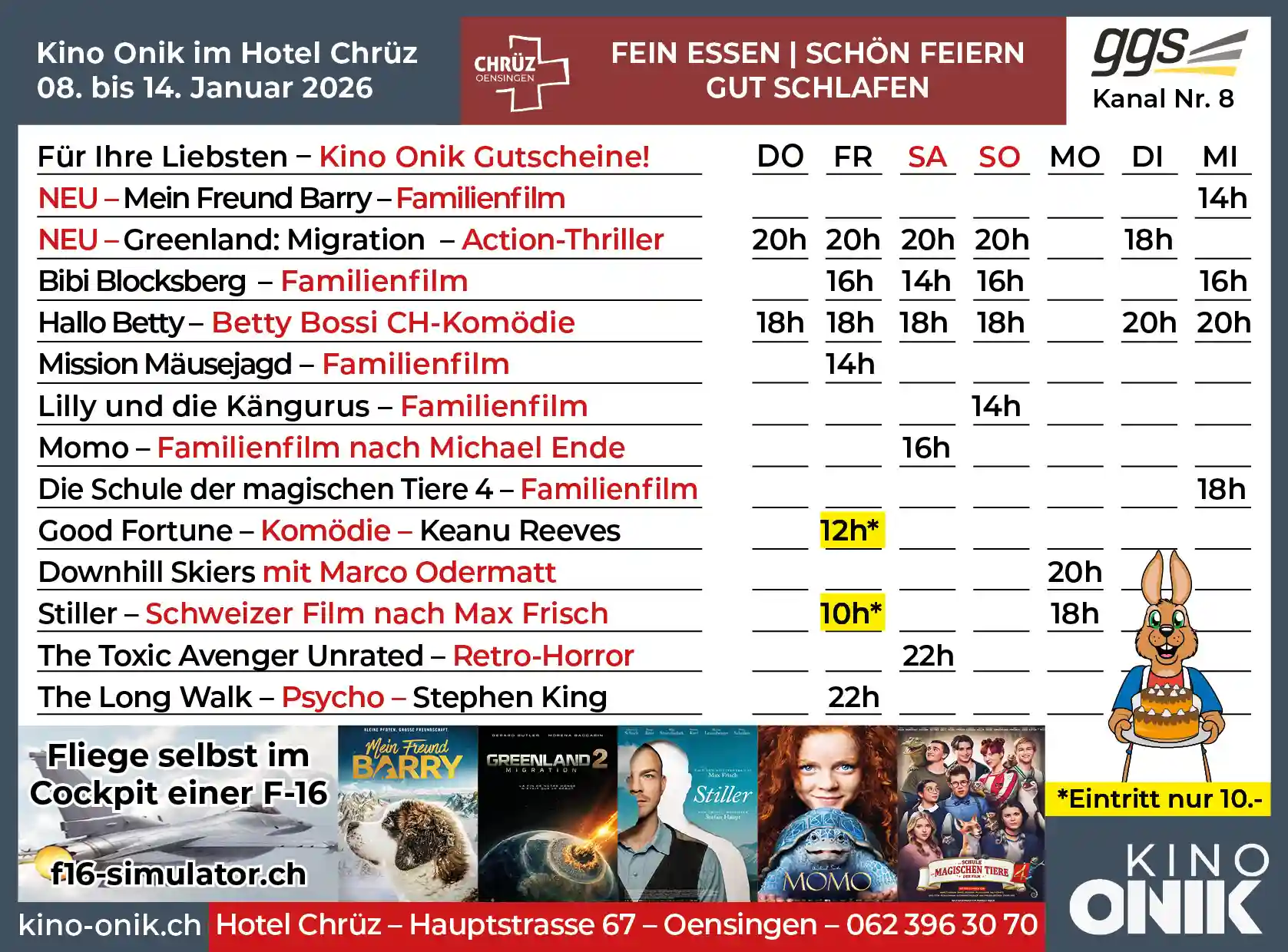 Kinoprogramm W01/02 - Kino Onik Oensingen Kinoprogramm W01/02 - Kino Onik Oensingen