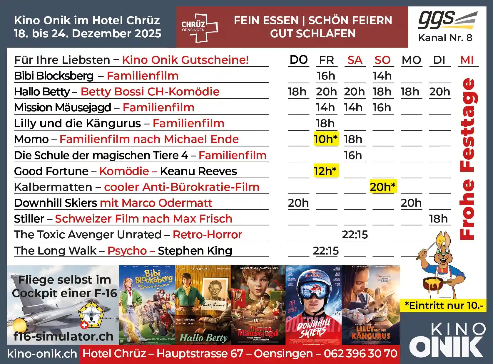 Kinoprogramm W50/51 - Kino Onik Oensingen Kinoprogramm W50/51 - Kino Onik Oensingen