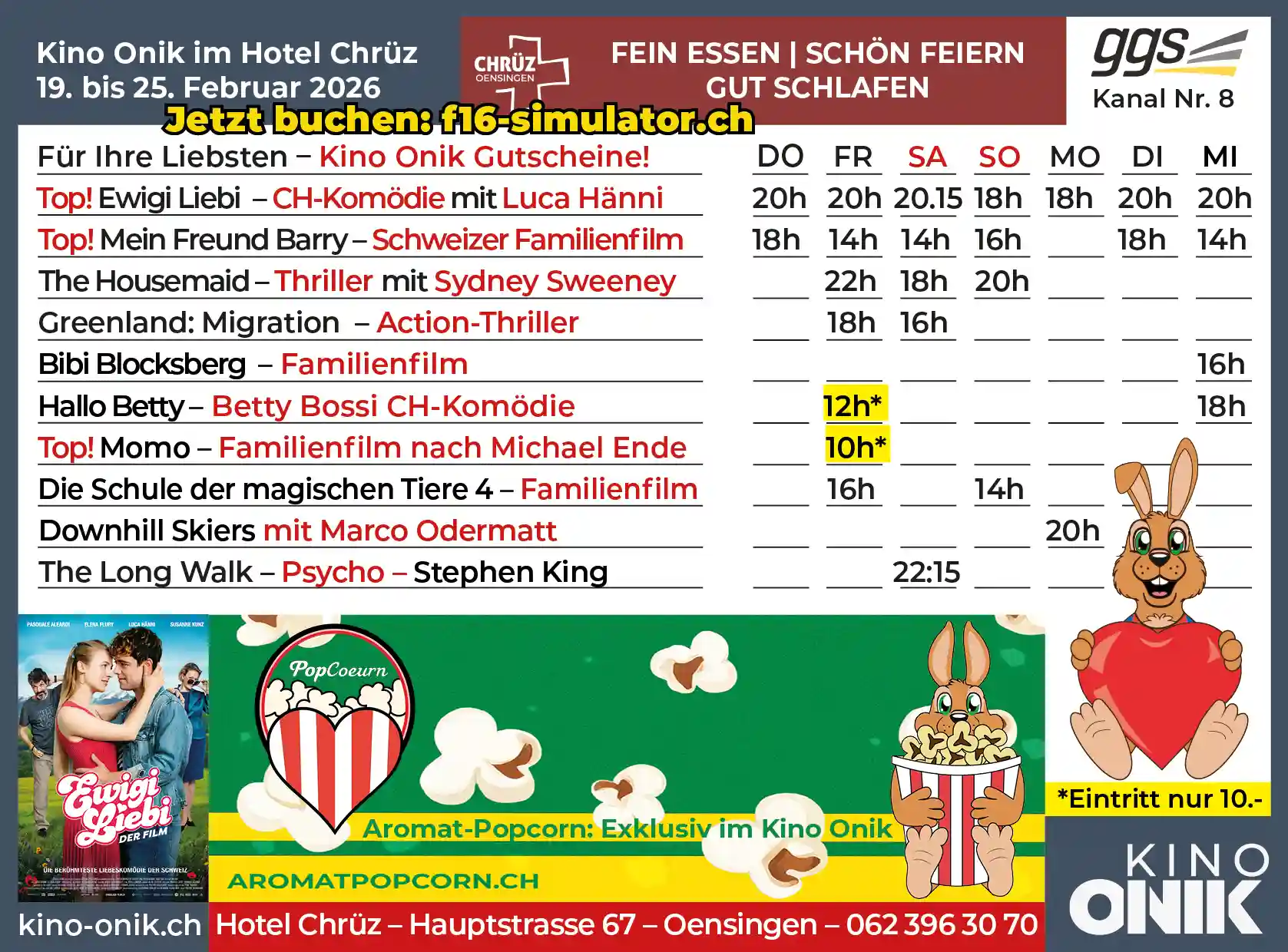 Kinoprogramm W07/08 - Kino Onik Oensingen Kinoprogramm W07/08 - Kino Onik Oensingen