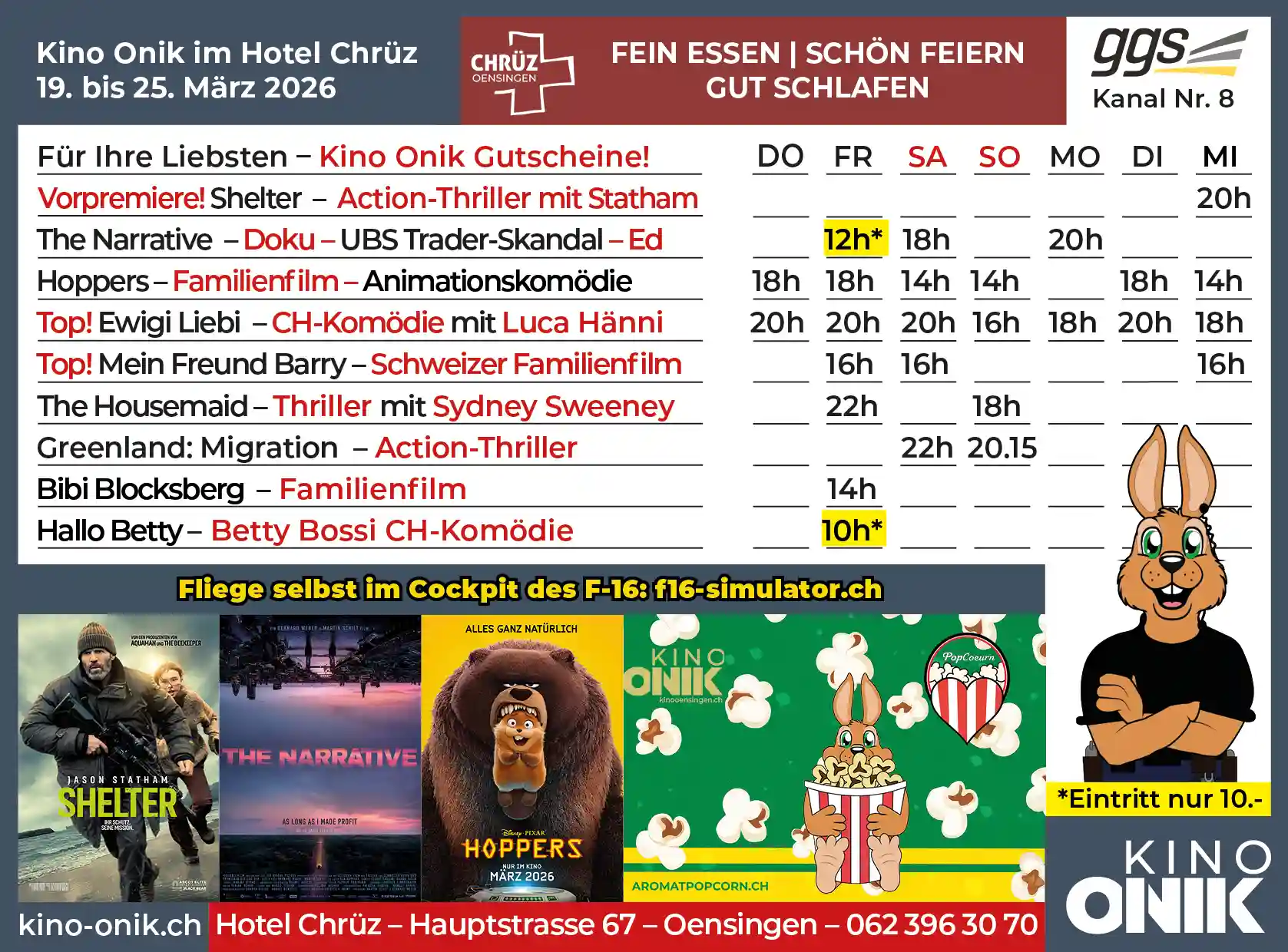 Kinoprogramm W11/12 - Kino Onik Oensingen Kinoprogramm W11/12 - Kino Onik Oensingen