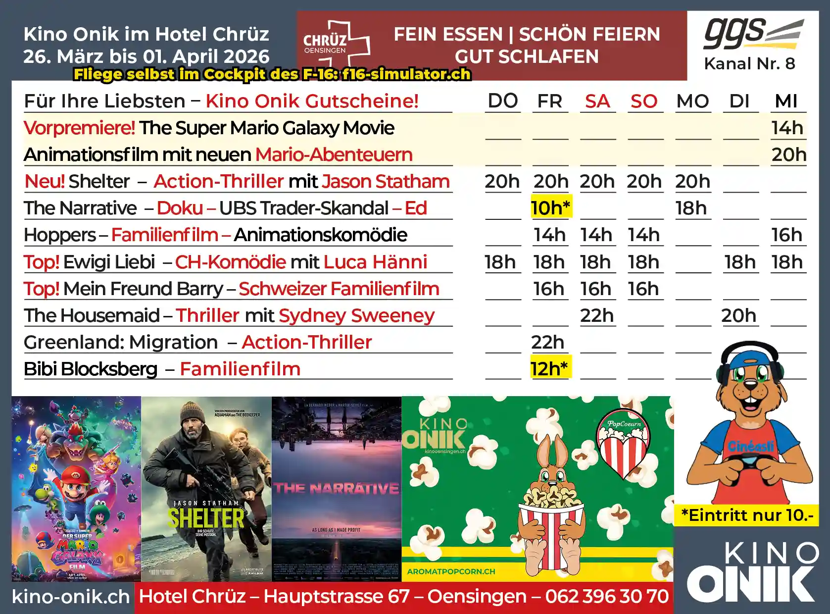 Kinoprogramm W12/13 - Kino Onik Oensingen Kinoprogramm W12/13 - Kino Onik Oensingen