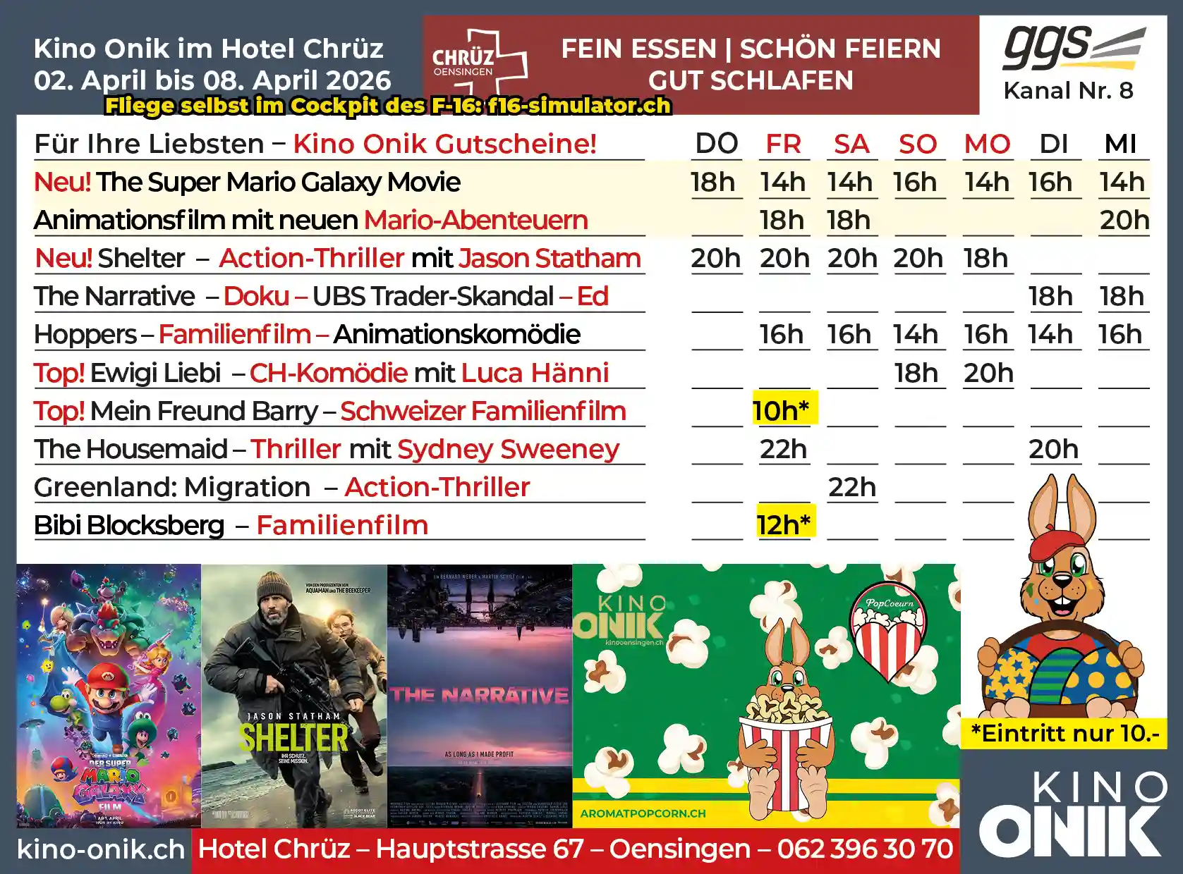 Kinoprogramm W13/14 - Kino Onik Oensingen Kinoprogramm W13/14 - Kino Onik Oensingen