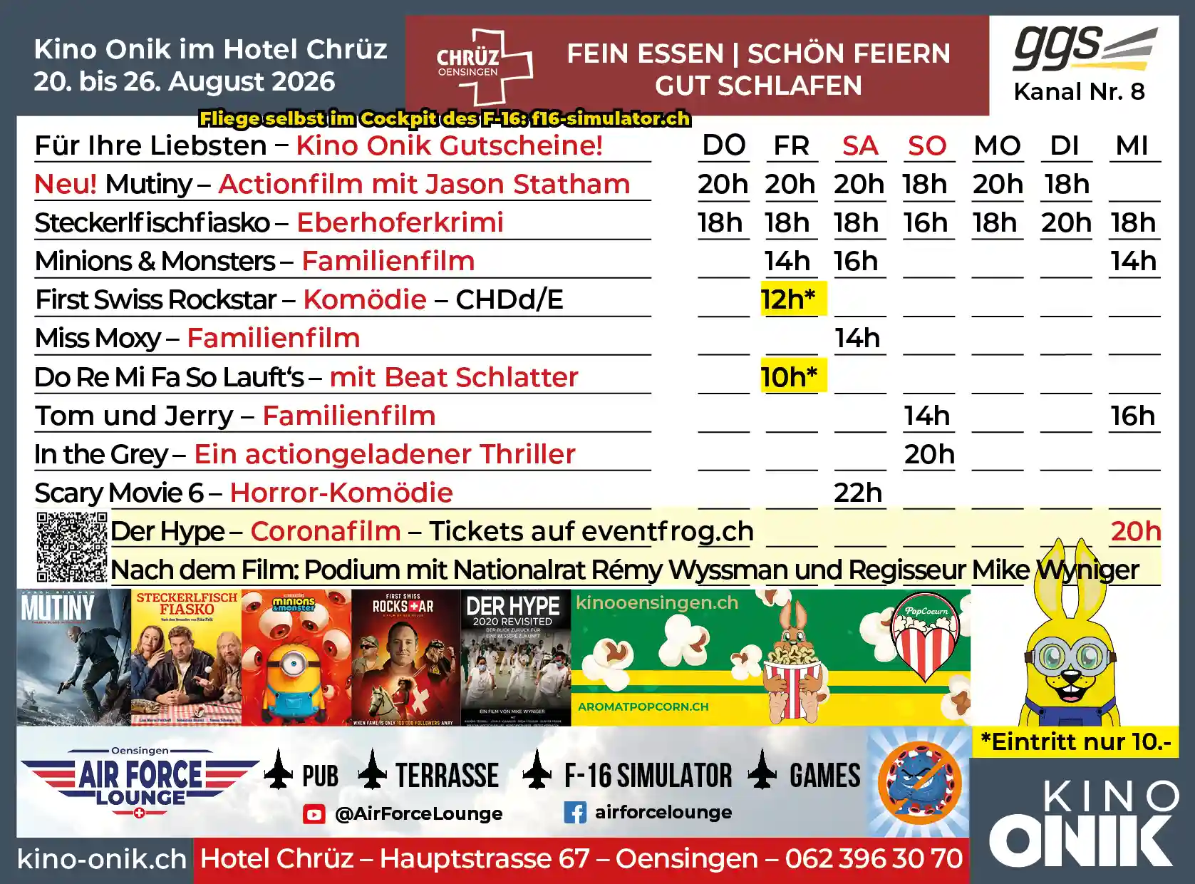 Kinoprogramm W34/35 - Kino Onik Oensingen Kinoprogramm W34/35 - Kino Onik Oensingen