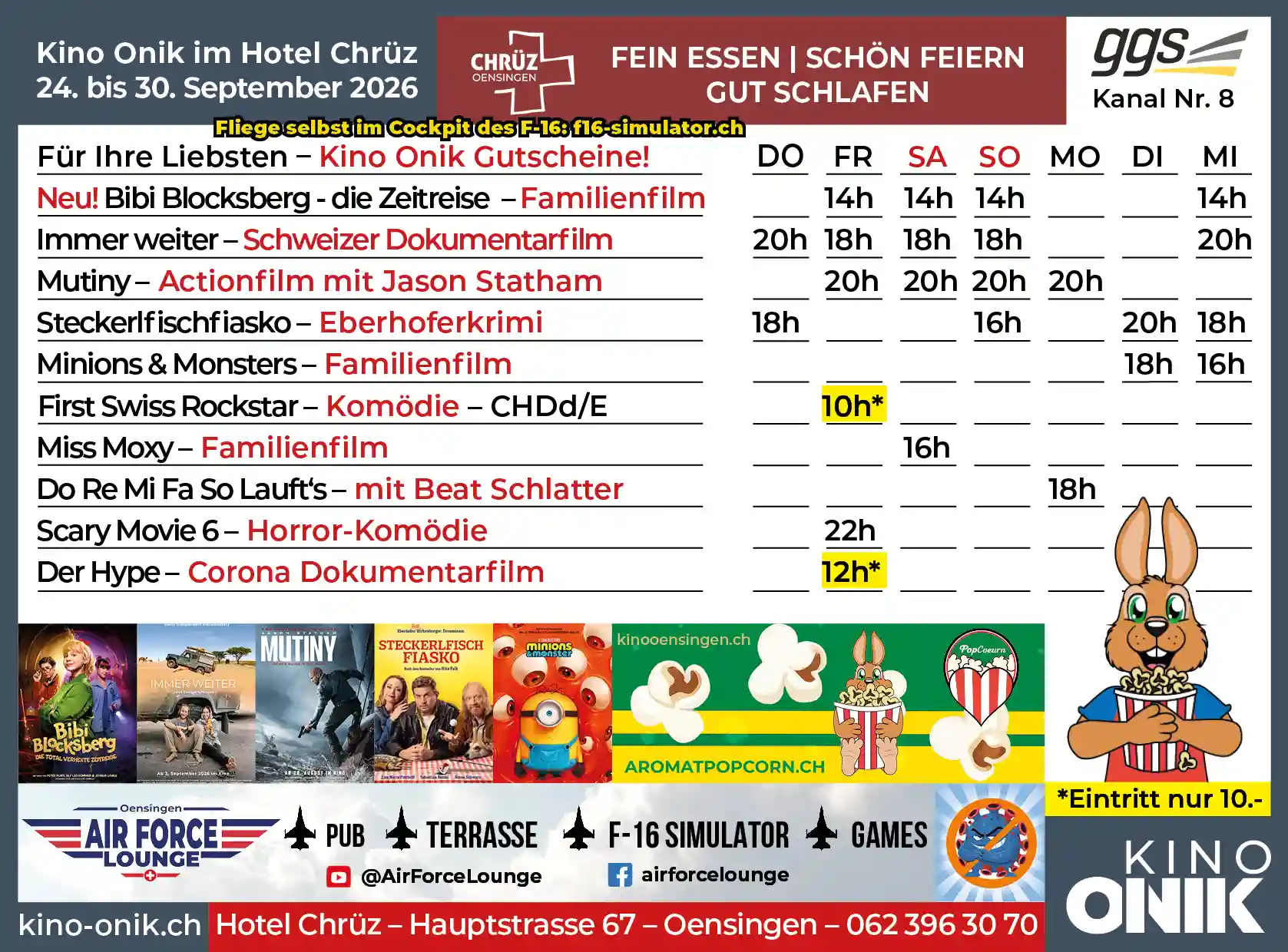 Kinoprogramm W39 - Kino Onik Oensingen Kinoprogramm W39 - Kino Onik Oensingen