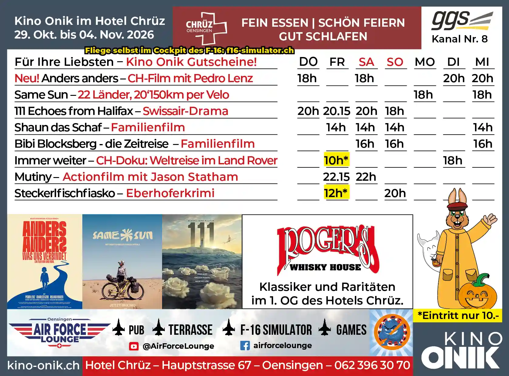 Kinoprogramm W44 - Kino Onik Oensingen Kinoprogramm W44 - Kino Onik Oensingen